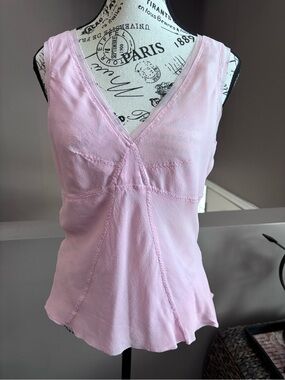 Jacob Light Pink V-Neck Sleeveless Top
